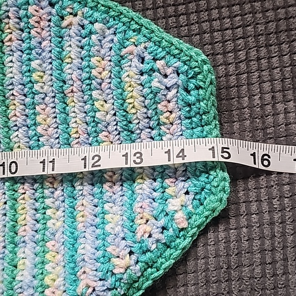 HANDMADE Homemade Small Dog Coat  orange green blue yellow pink Acrylic - Picture 4 of 11